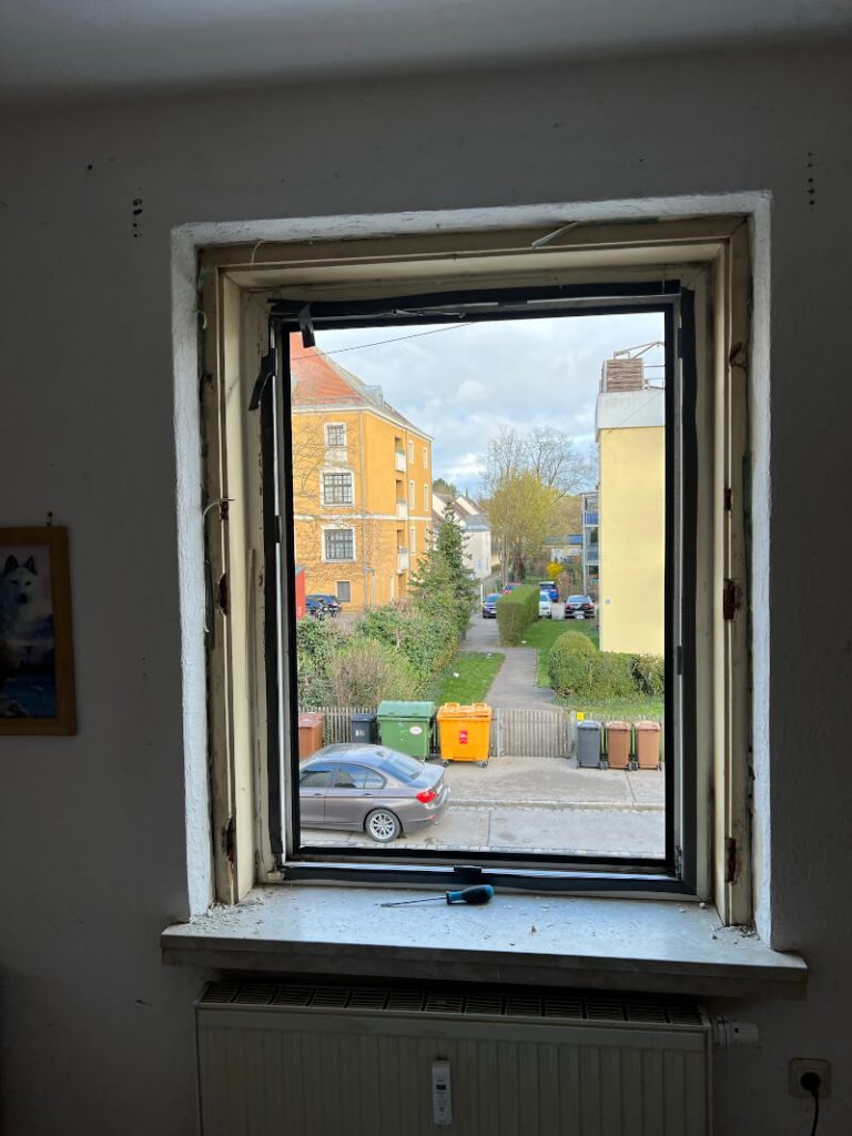 Altbau-Fenster, vorher